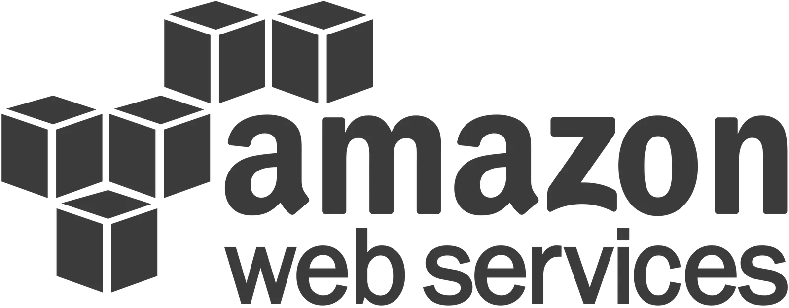 Amazon web services text based logo